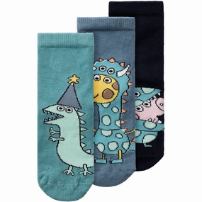 Name It Dark Sapphire Alita Peppa Pig Socks 3-Pack Genuine Celebrated