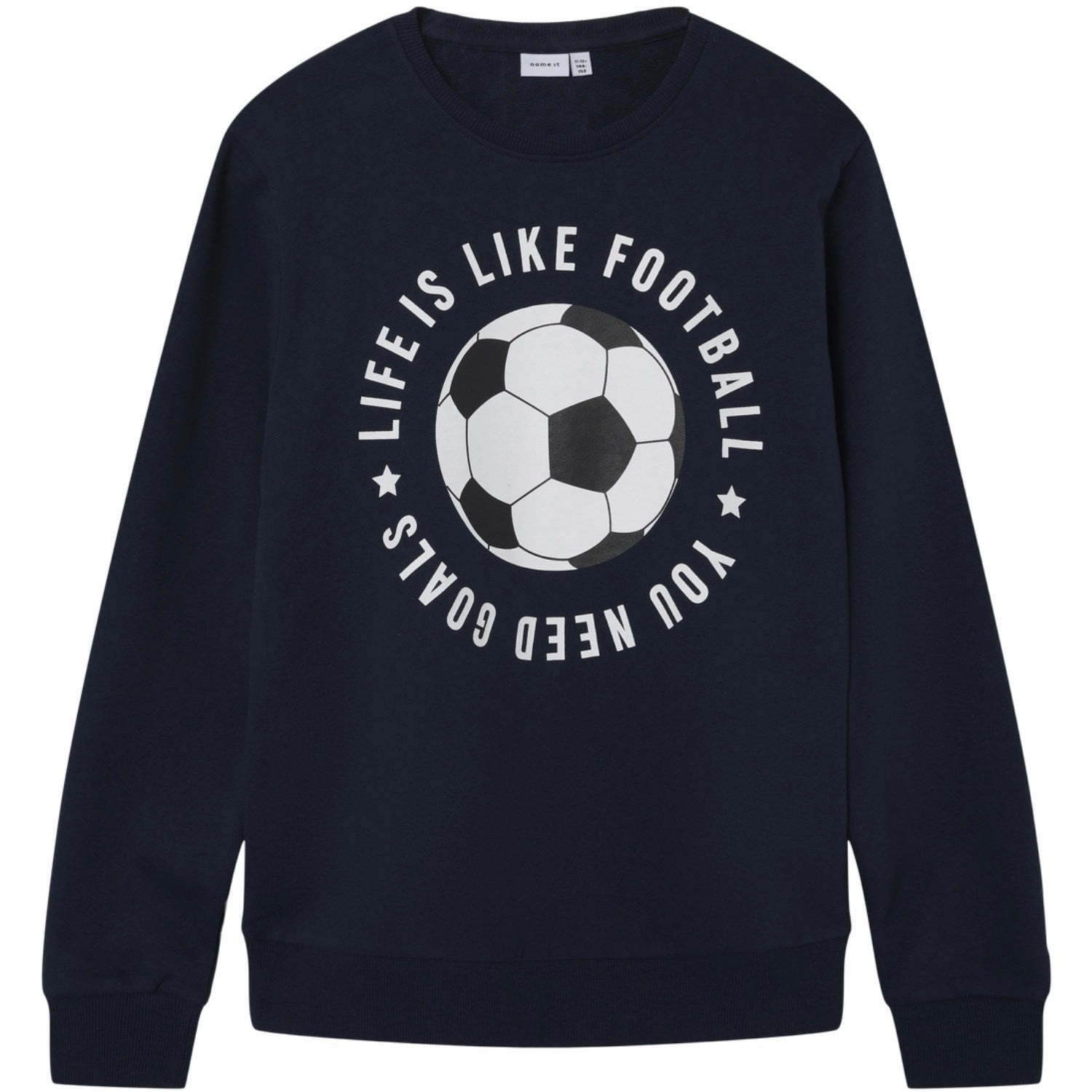 Name It Dark Sapphire Jefootball Sweatshirt Refined Chic