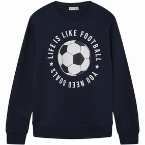 Name It Dark Sapphire Jefootball Sweatshirt Refined Chic