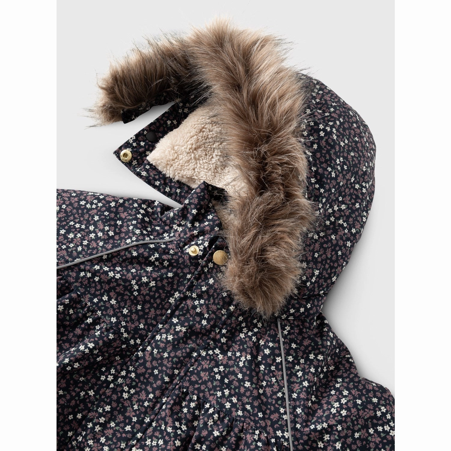 Name It Dark Sapphire Liberty Snow05 Jacket AOP Fo Noos Pattern