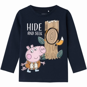 Name It Dark Sapphire Osgar Peppa Pig Regular Blouse Fashion Luxe