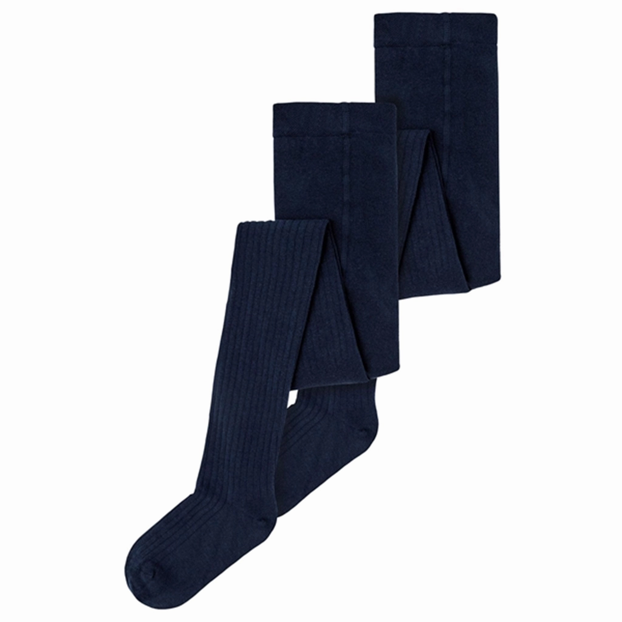 Name it Dark Sapphire Rib Tights 2-pack Noos Futuristic Perfection
