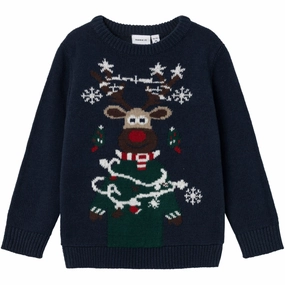Name It Dark Sapphire Rijulle Knit Blouse High-end Ethical