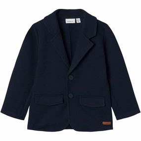 Name It Dark Sapphire Robino Sweat Blazer Artistic Elegance