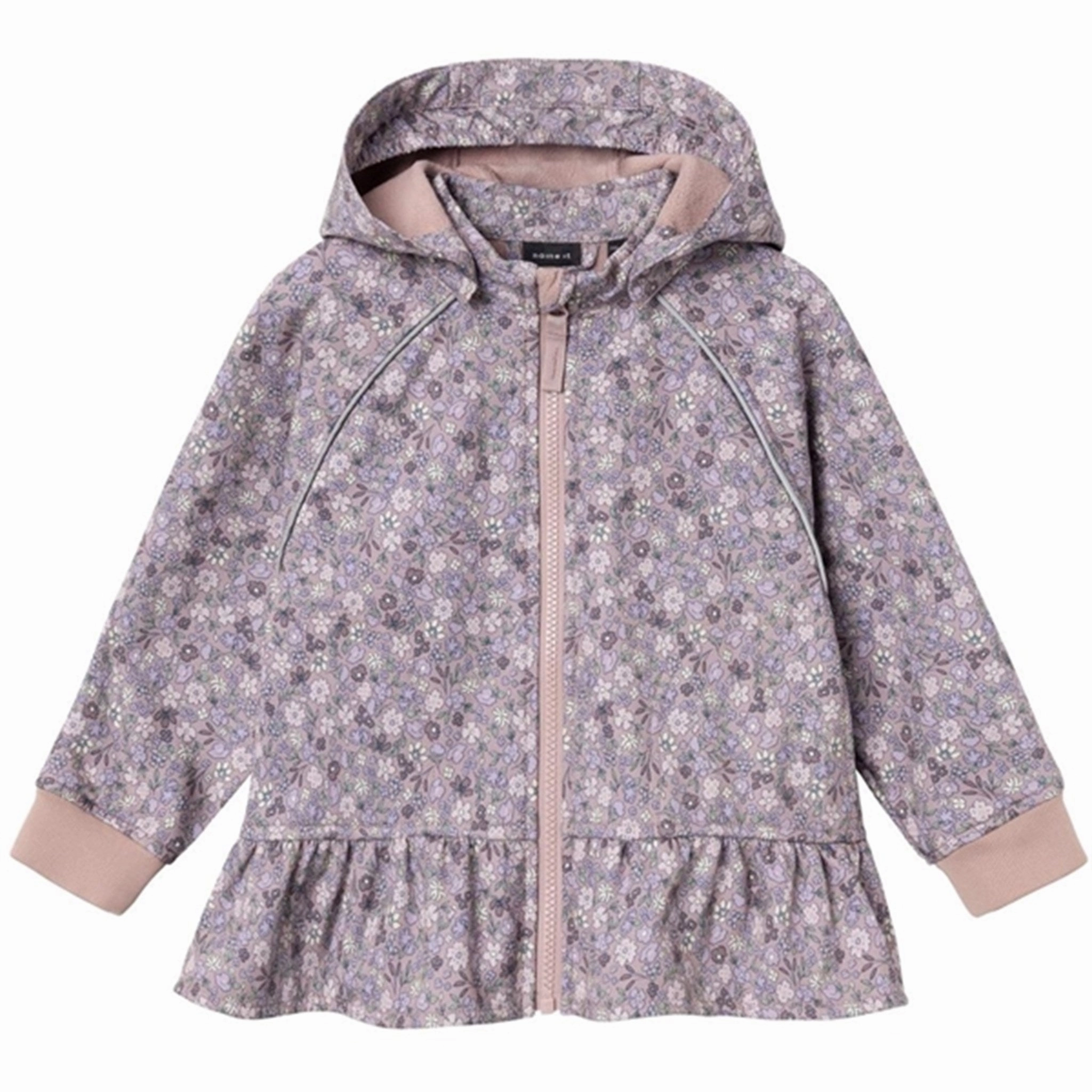 Name it Deauville Mauve Alfa08 Softshell Jacket Small Flower Enchanting Regal