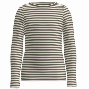 Name it Deep Lichen Green Suraja Blouse Stripe Noos Artistic Eco-friendly