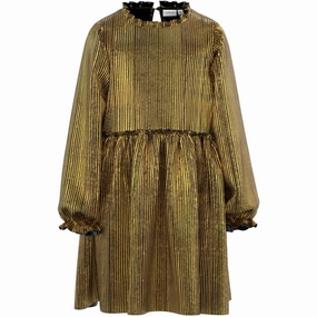 Name It Gold Colour Ritallica Dress Quality Artisanal