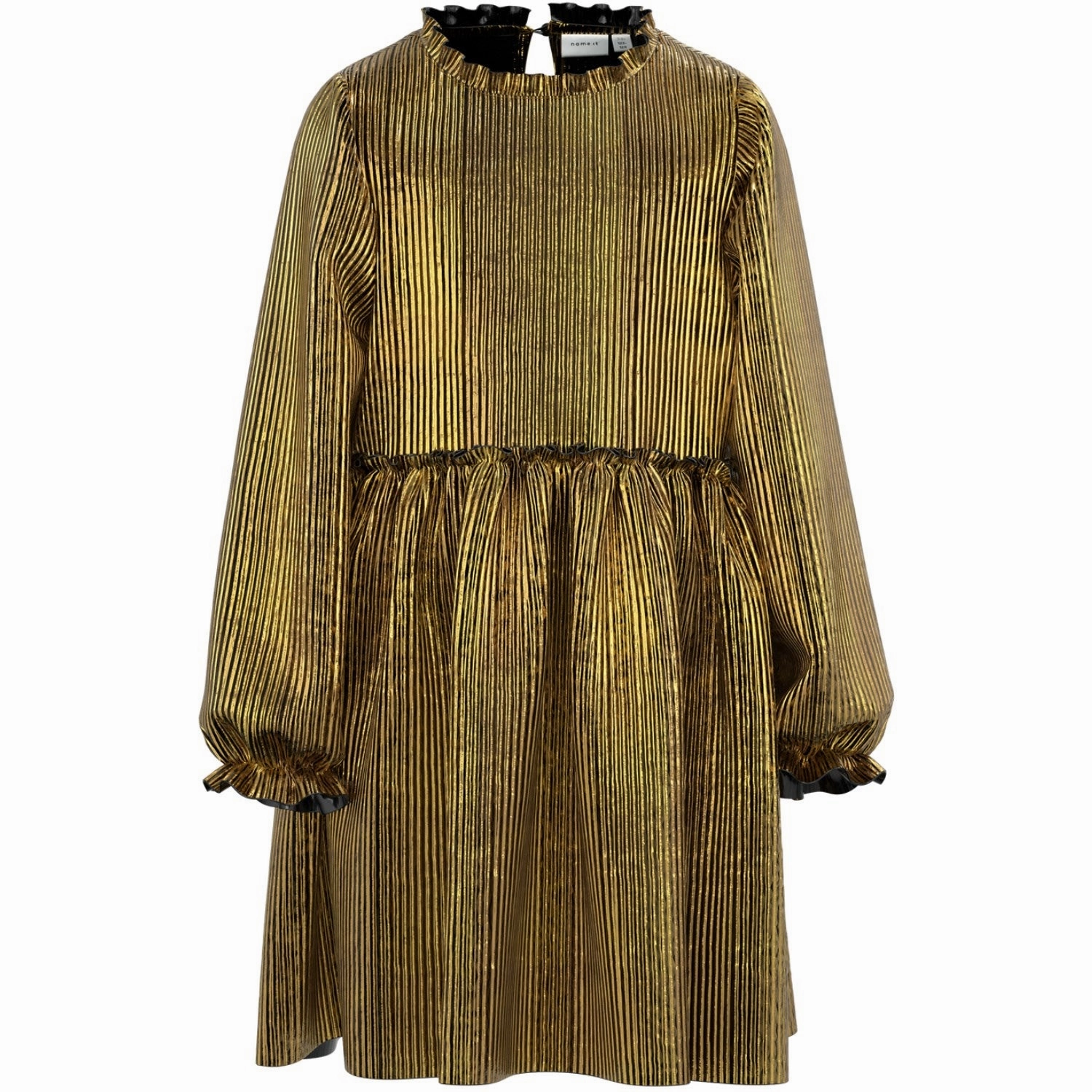 Name It Gold Colour Ritallica Dress Retro Perfection
