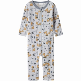 Name It Gray Dawn AOP Willit Wool Onesie Heritage Admired