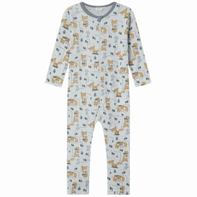 Name It Gray Dawn AOP Willit Wool Onesie International Renowned