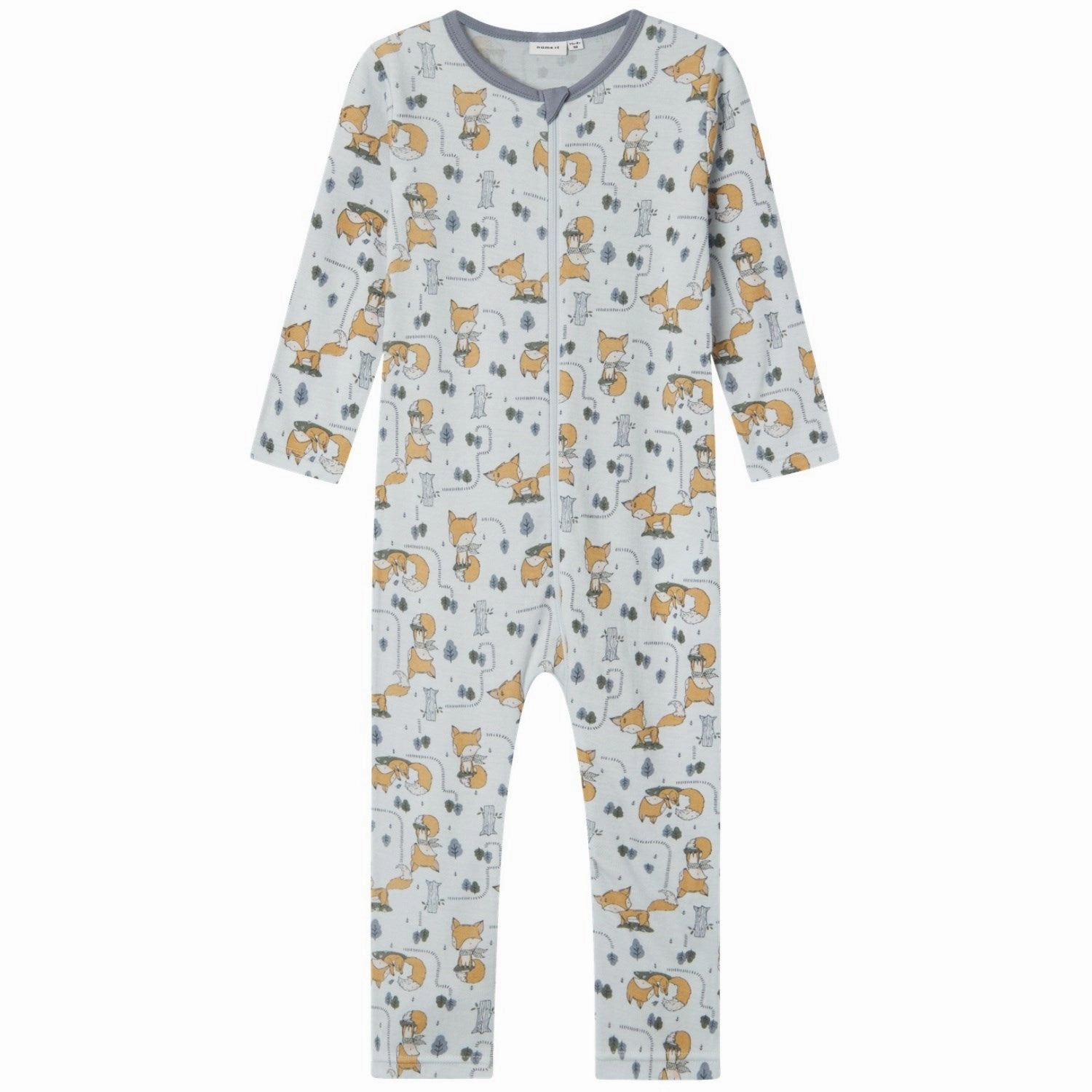 Name It Gray Dawn AOP Willit Wool Onesie Stylish Ethereal