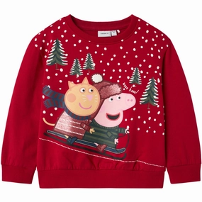 Name It Jester Red Olga Peppa Pig Regular Sweatshirt Majestic Sophisticated