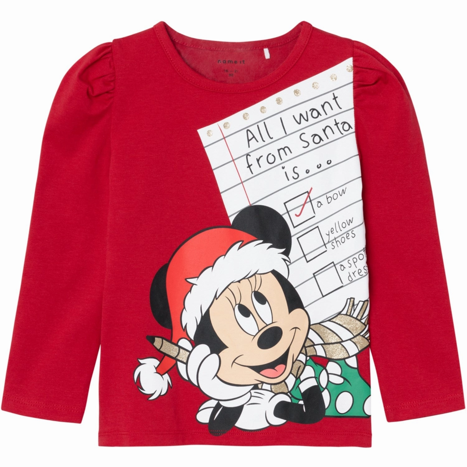 Prestige Name It Jester Red Sille Minnie Mouse Blouse Fashion