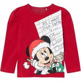 Name It Jester Red Sille Minnie Mouse Blouse Attractive Acclaimed