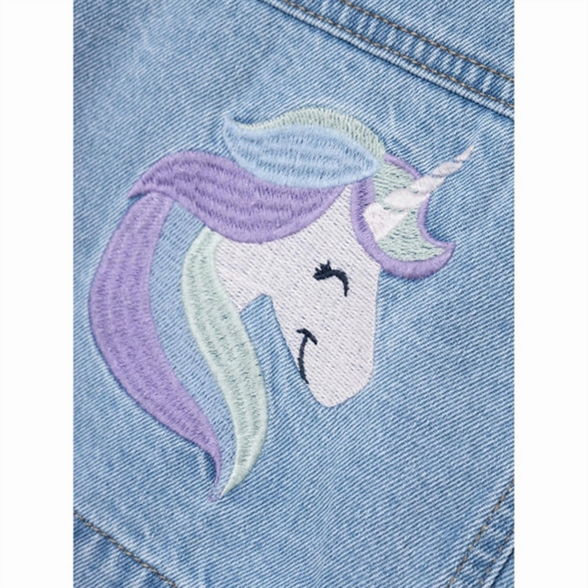 Name it Light Blue Denim Unicorn Conny Denim Jacket Print