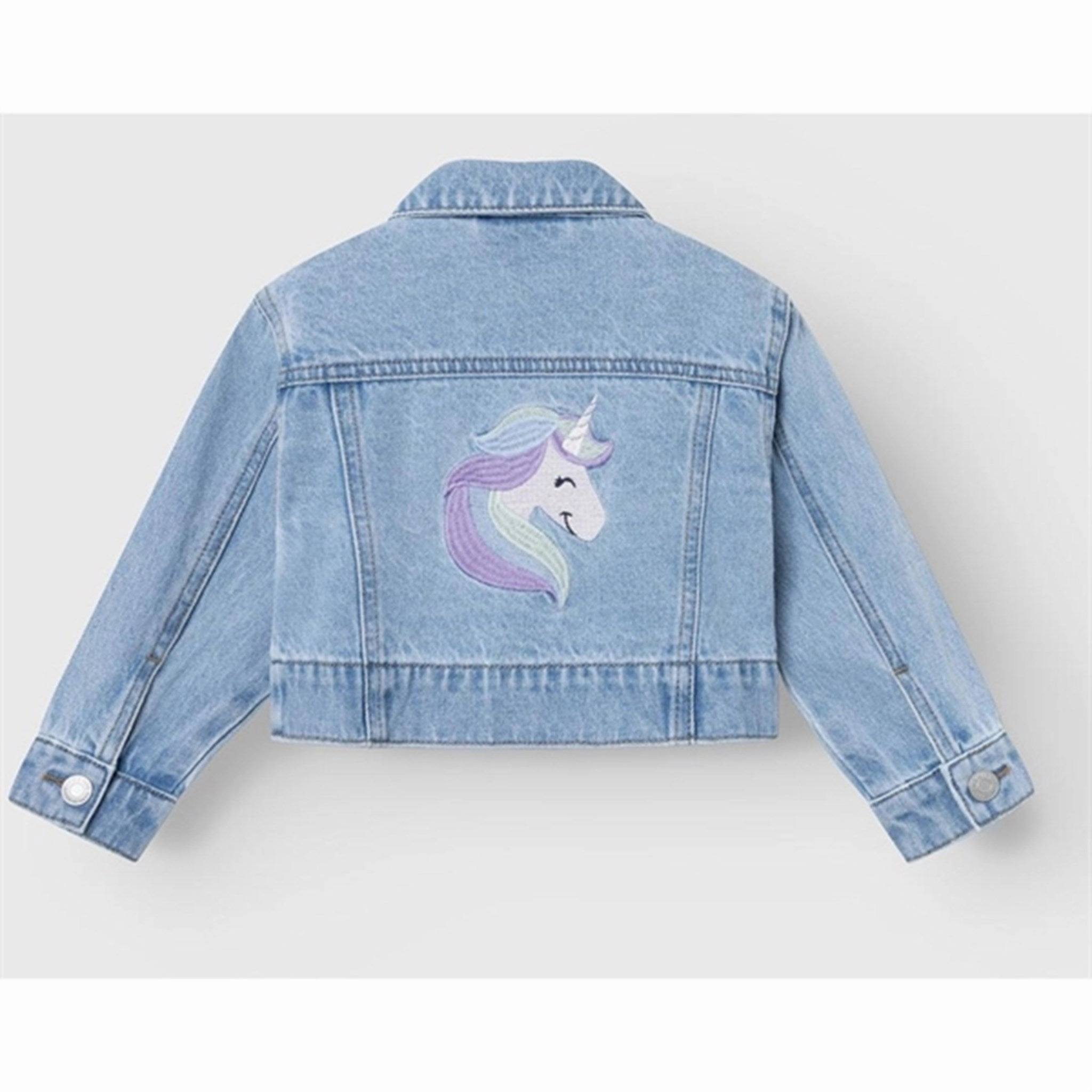 Name it Light Blue Denim Unicorn Conny Denim Jacket Print