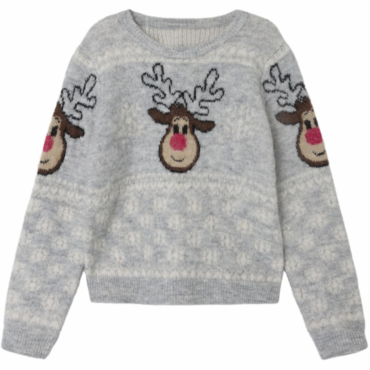 Name It Light Grey Melange Rihygge Knit Blouse Inspiring Impeccable