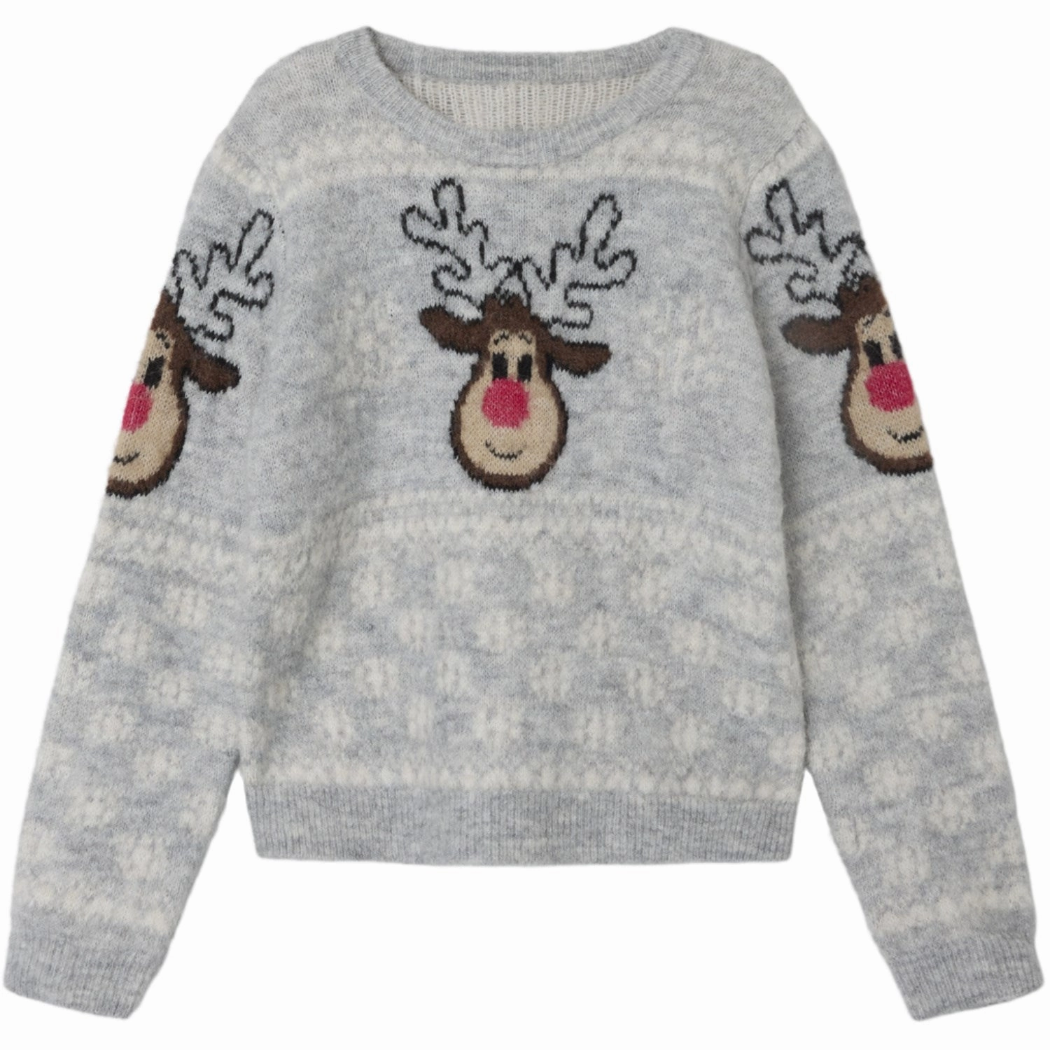 Lavish Name It Light Grey Melange Rihygge Knit Blouse Heritage