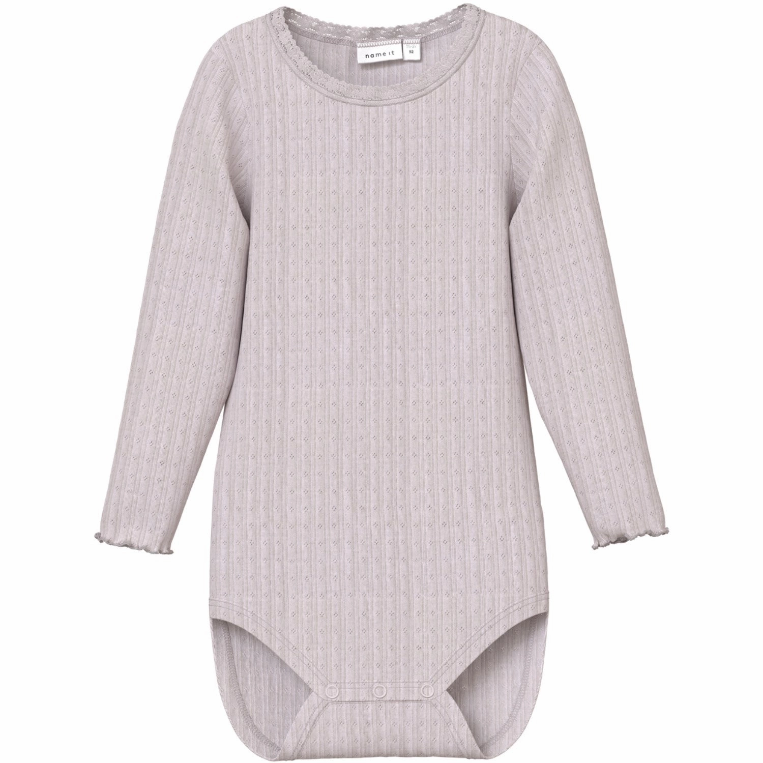 Name It Lilac Ash Wossa Wool/Silk Rib Body Admired Authentic