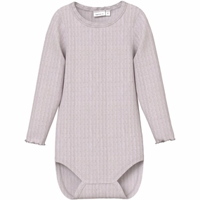 Name It Lilac Ash Wossa Wool/Silk Rib Body Bold Functional
