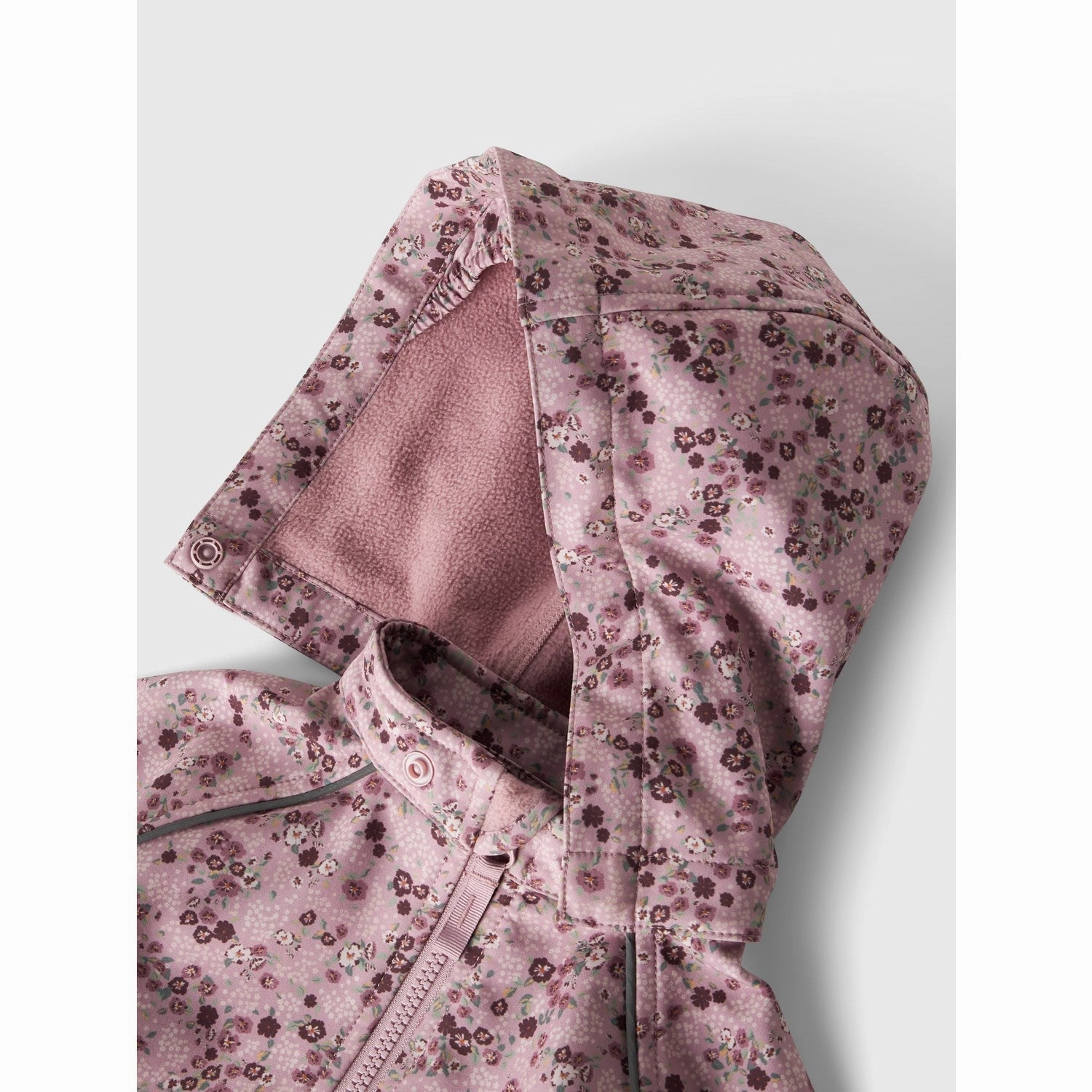 Name It Mauve Shadows Alfa08 Softshell Jacket Flower Embroidery