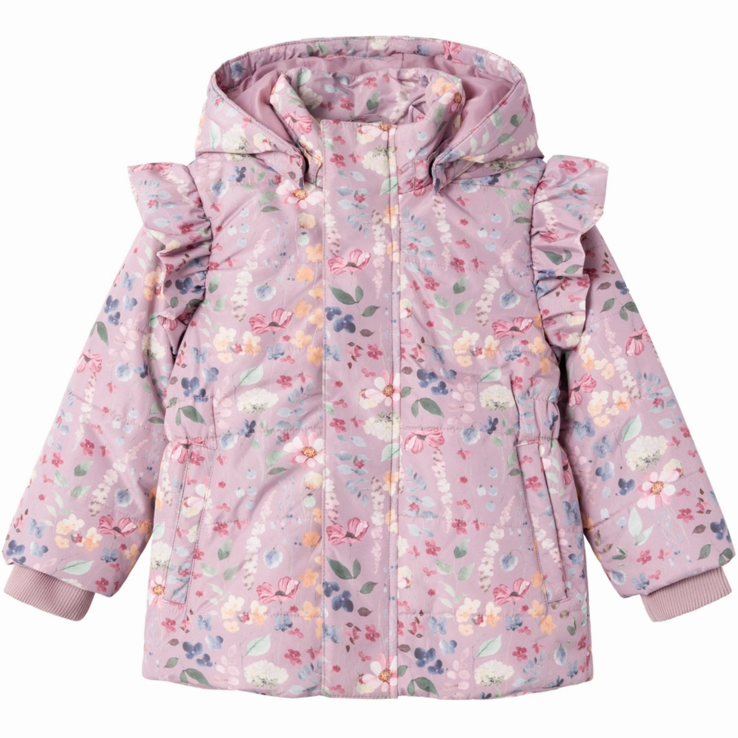 Name It Mauve Shadows Flower Mountain05 Jacket AOP Fo Trendy Athletic