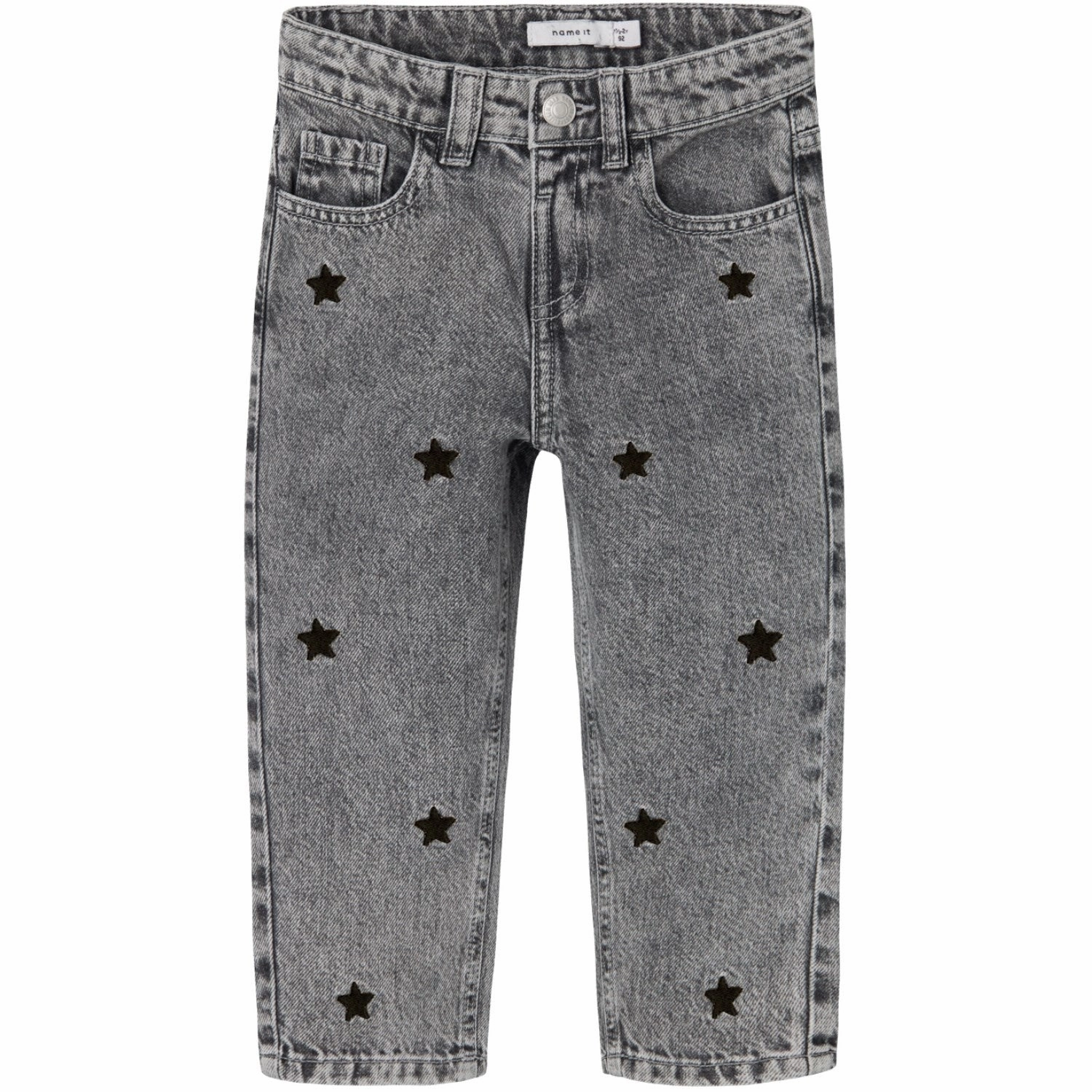 Name It Medium Grey Denim Stars Bella Mom Embroidery Jeans Noos Premium Gem