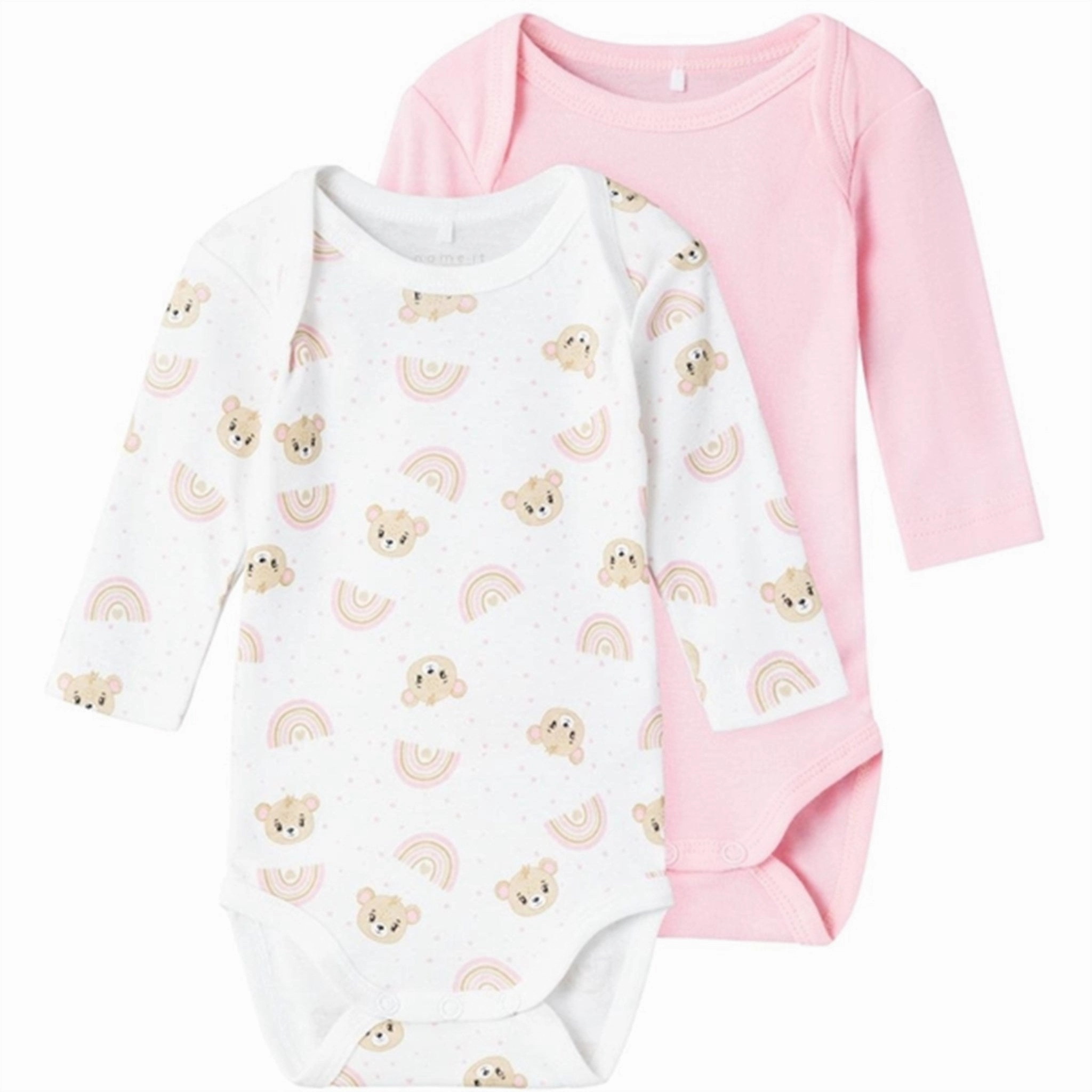 Name it Orchid Pink Teddy Print Body 2-pack Noos Magnetic Trend