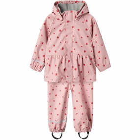 Name It Pale Mauve Strawberry Dry10 Rain Set AOP Fo Iconic Ethereal