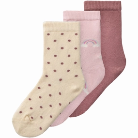 Name It Parfait Pink Huline Socks 3-Pack Luxe Noble