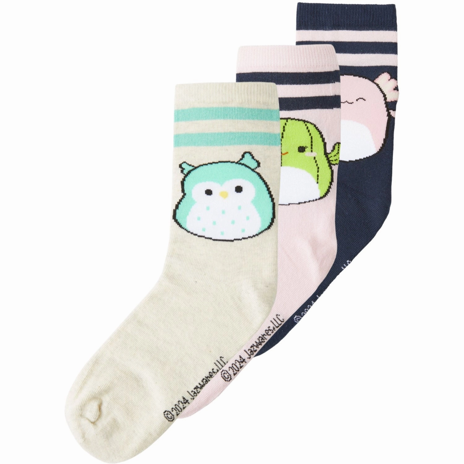 Treasure Name It Parfait Pink Jukka Squishmallows 3-Pack Socks Global