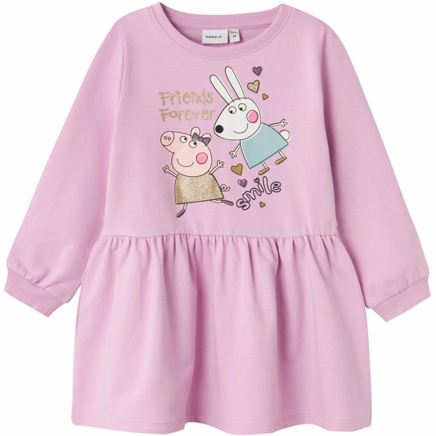 Name It Pastel Lavender Amira Peppa Pig Sweat Dress Quality Premium