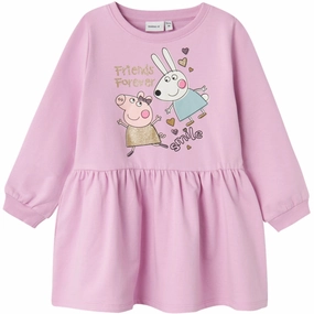 Name It Pastel Lavender Amira Peppa Pig Sweat Dress Avant-garde Innovation