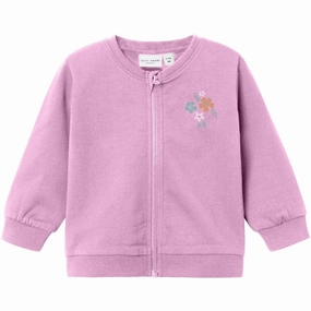 Name It Pastel Lavender Vrillie Sweat Cardigan Appealing Contemporary