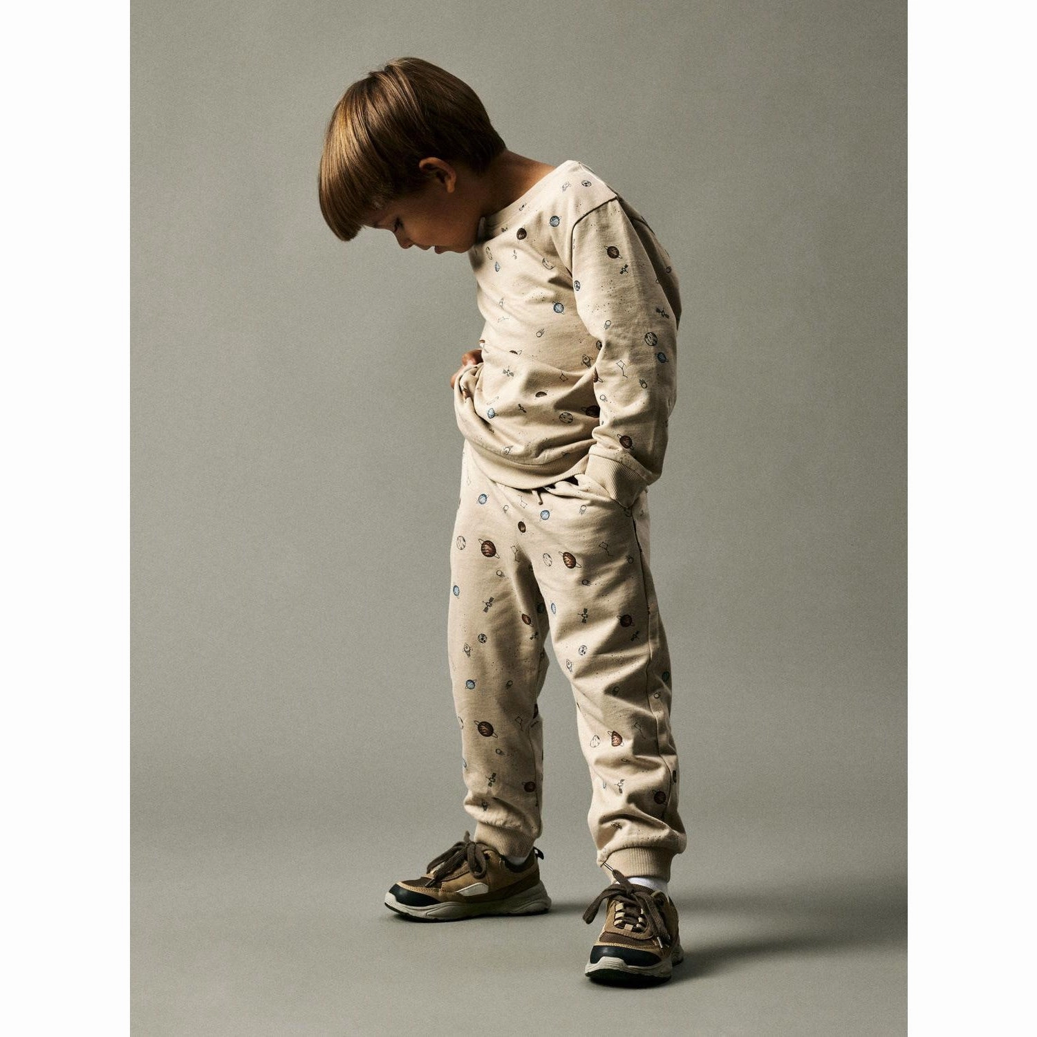 Name It Plaza Taupe Owen Regular Sweatpants Wool