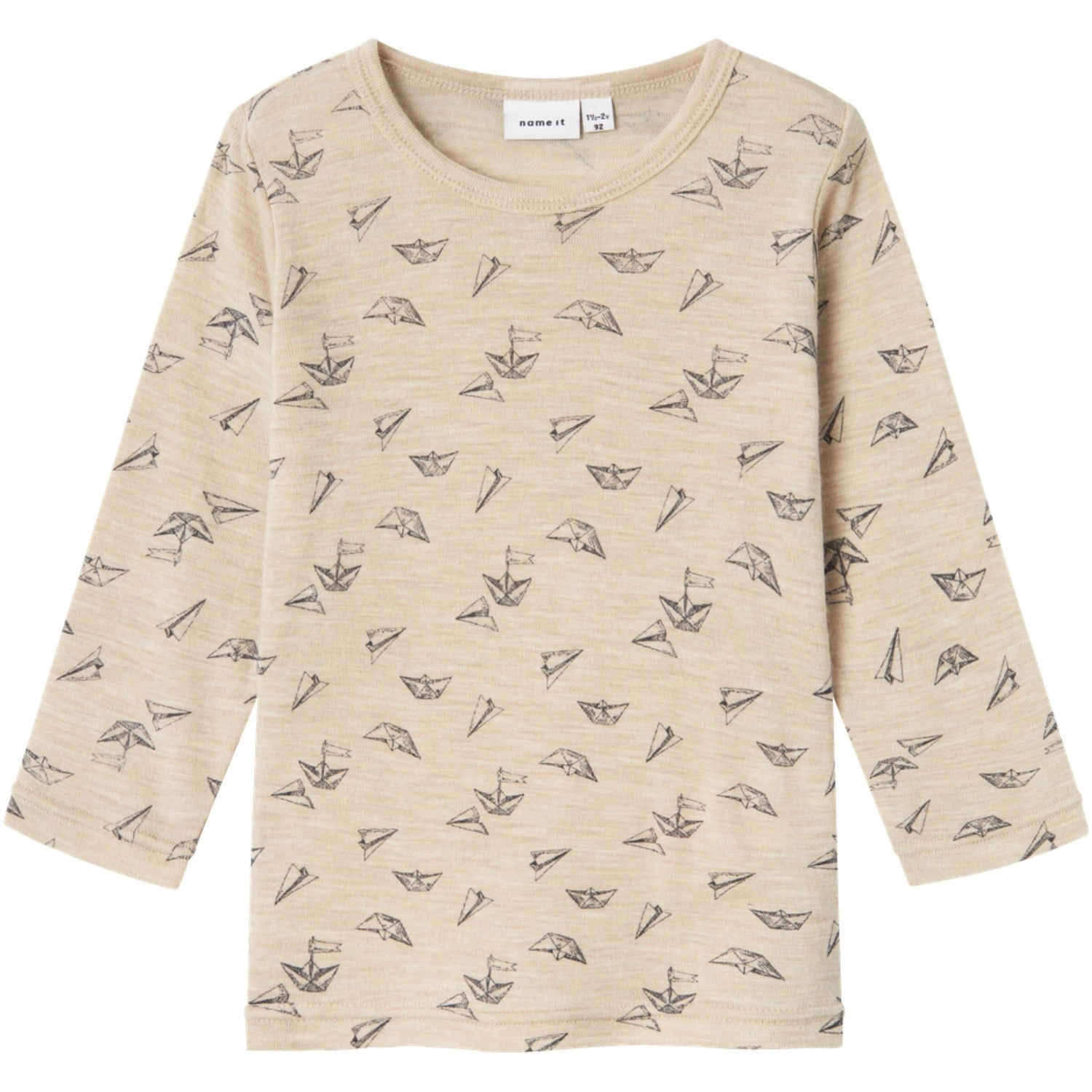 Name It Pure Cashmere Aop Wang Wool Rib Blouse Aop Authentic Esteemed