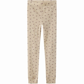 Name It Pure Cashmere Wang Wool Rib Legging AOP Vintage Texture