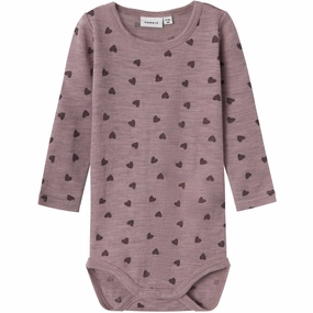 Name It Purple Dove Wang Wool Rib Body AOP Sustainable Upscale