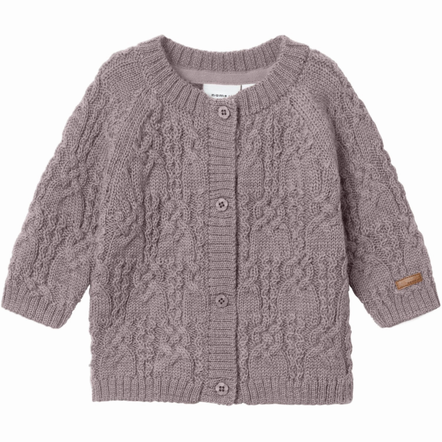 Name It Purple Dove Wrilla Wool Knit Cardigan Elegant Prized