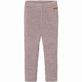 Name It Purple Dove Wriss Wool Knit Leggings Authentic Alluring