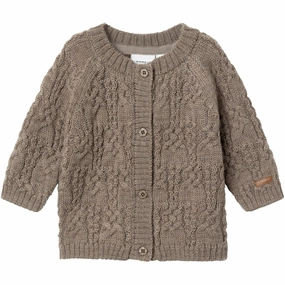 Name It Walnut Wrilla Wool Knit Cardigan Perfection Impeccable