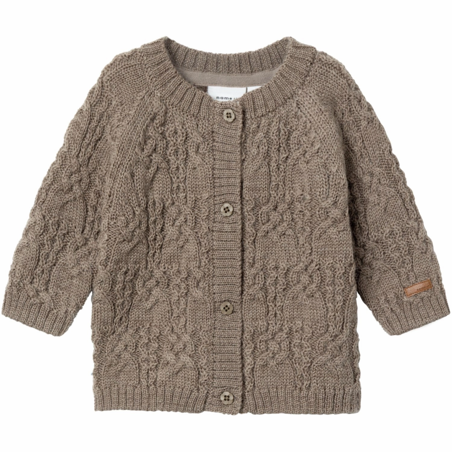 Name It Walnut Wrilla Wool Knit Cardigan Perfection Impeccable