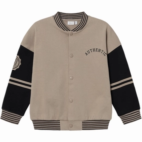 Name It Weathered Teak Black Nassen Sweat Cardigan Prized Exceptional