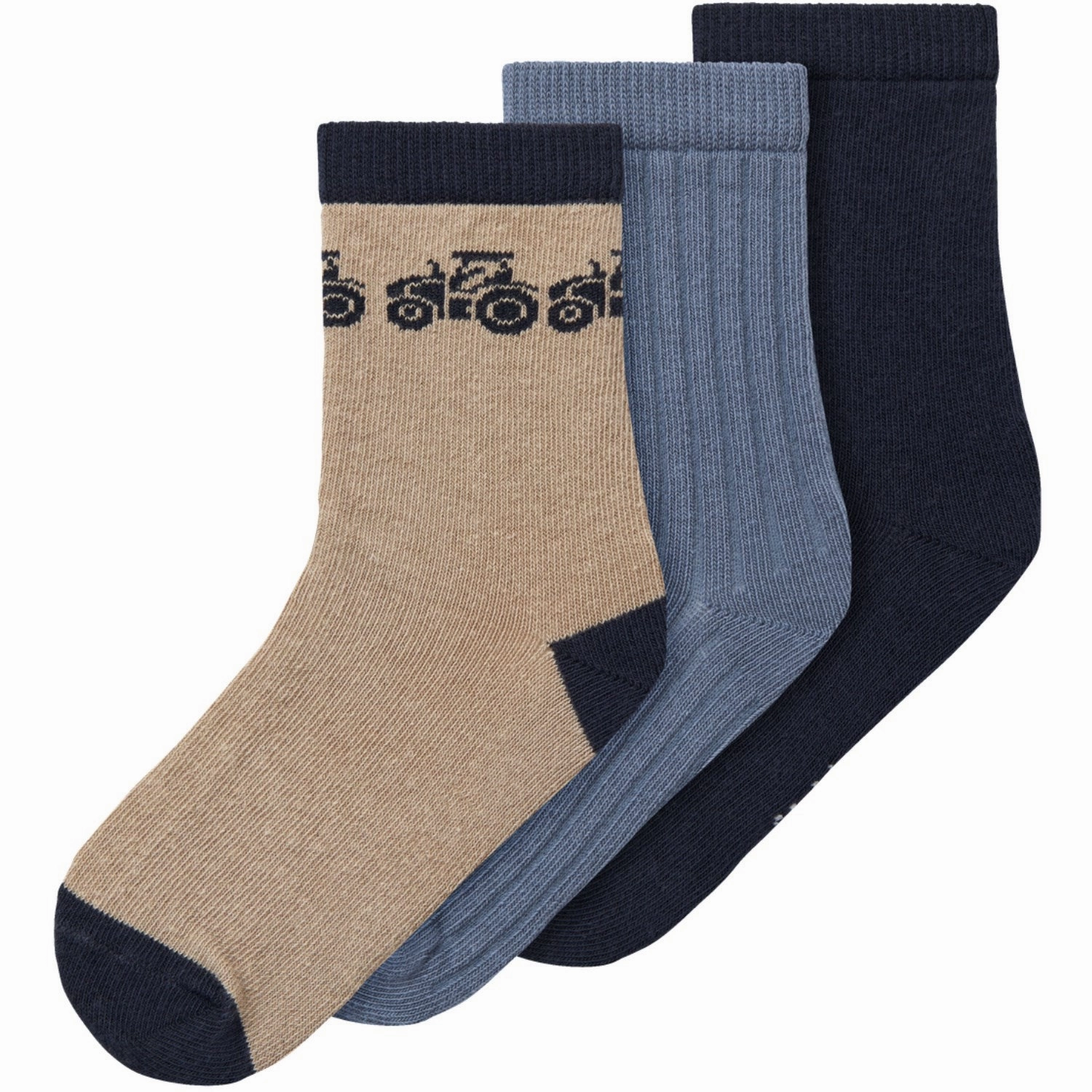Name It Weathered Teak Dark Sapphire   Flint Stone Rutti 3-pack Socks Rare Genuine
