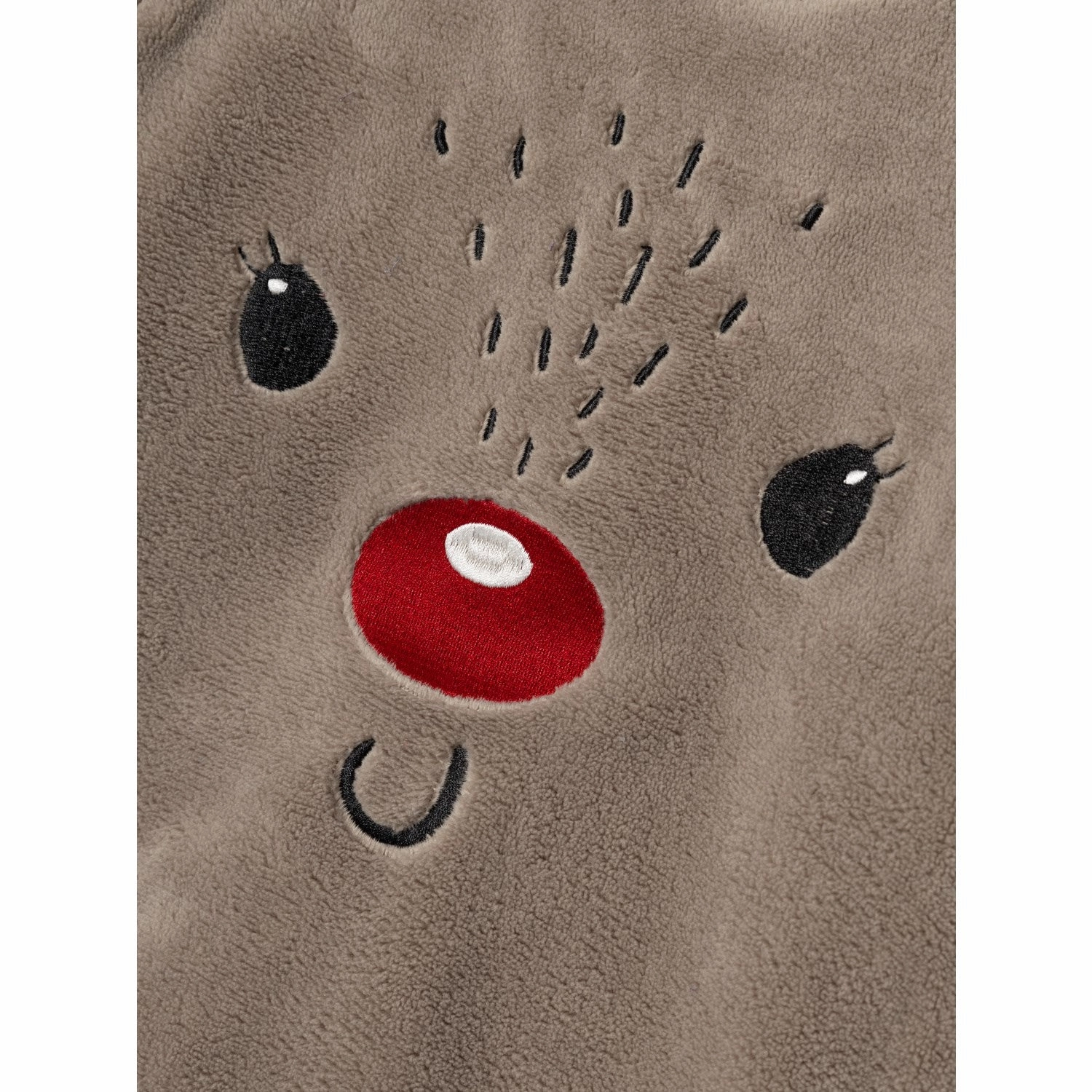 Name It Weathered Teak Reindeer Teddy Sweatshirt Linen