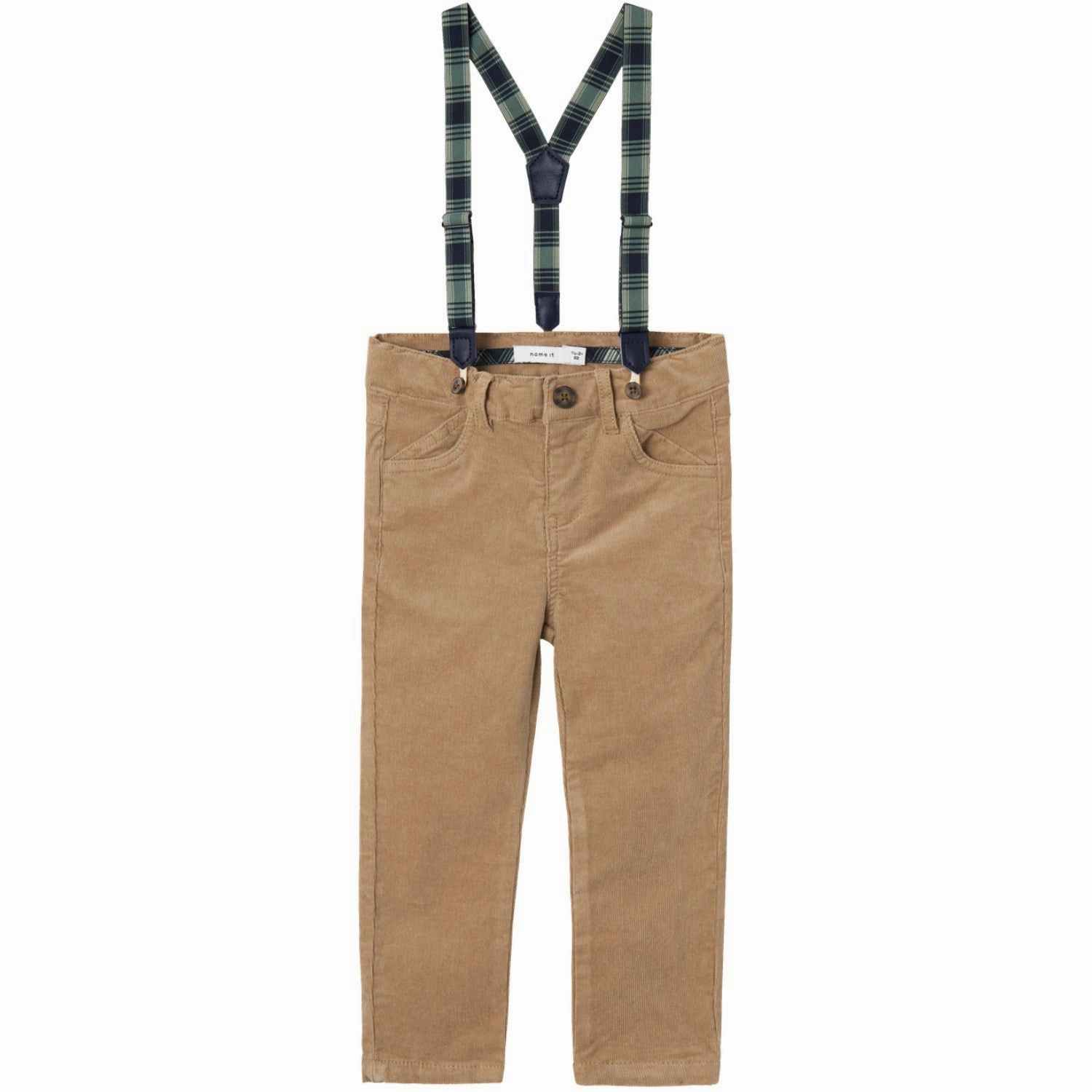 Name It Weathered Teak Ryan Slim Corduroy Pants Cotton Oversized