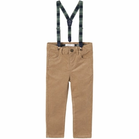 Name It Weathered Teak Ryan Slim Corduroy Pants Cotton Oversized
