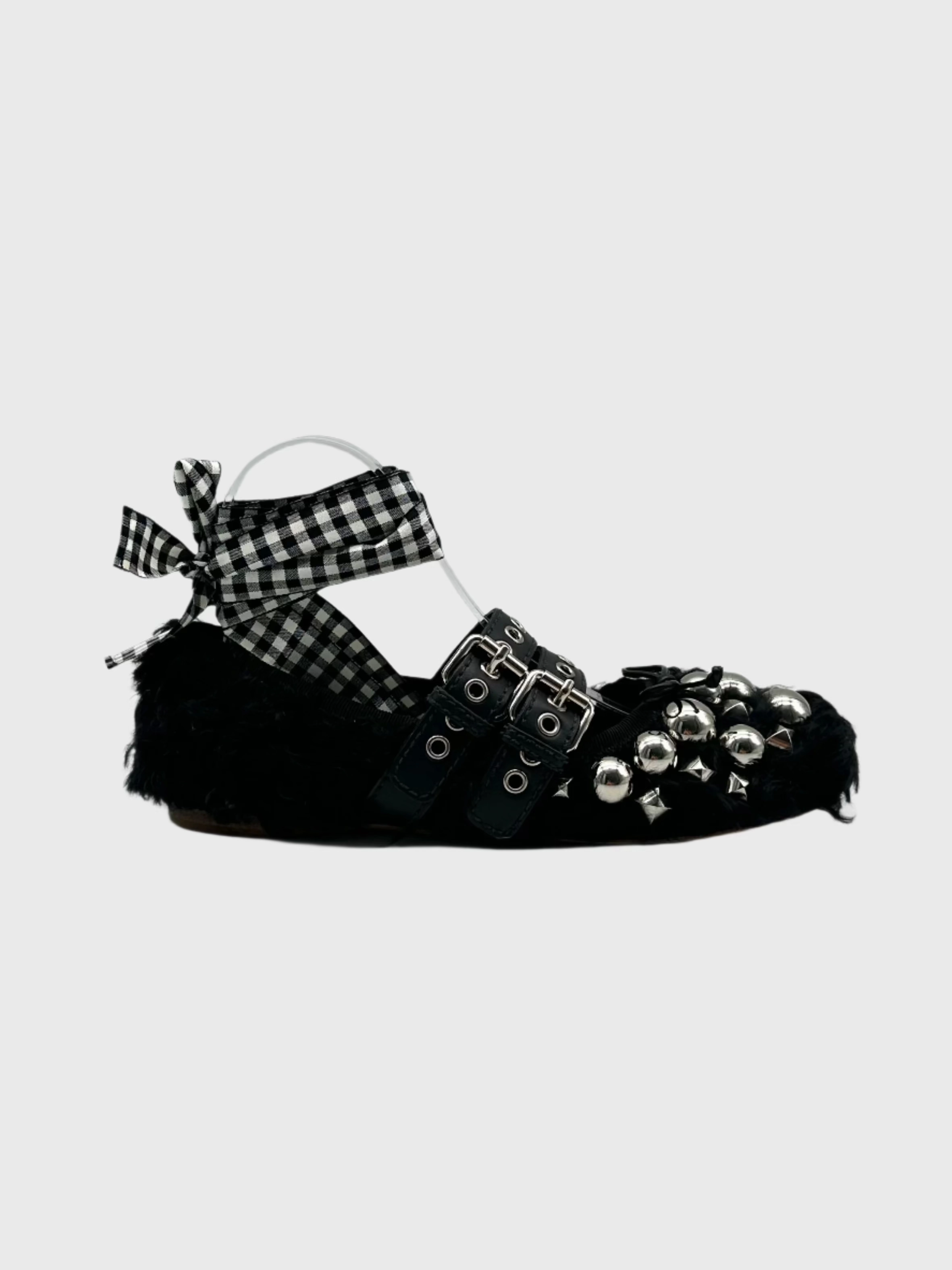 new arrival charles and keith bag Ballerine In Eco Shearling Nero Con Borchie E Nastri new arrivals renkli elbise kantagiri new arrivals