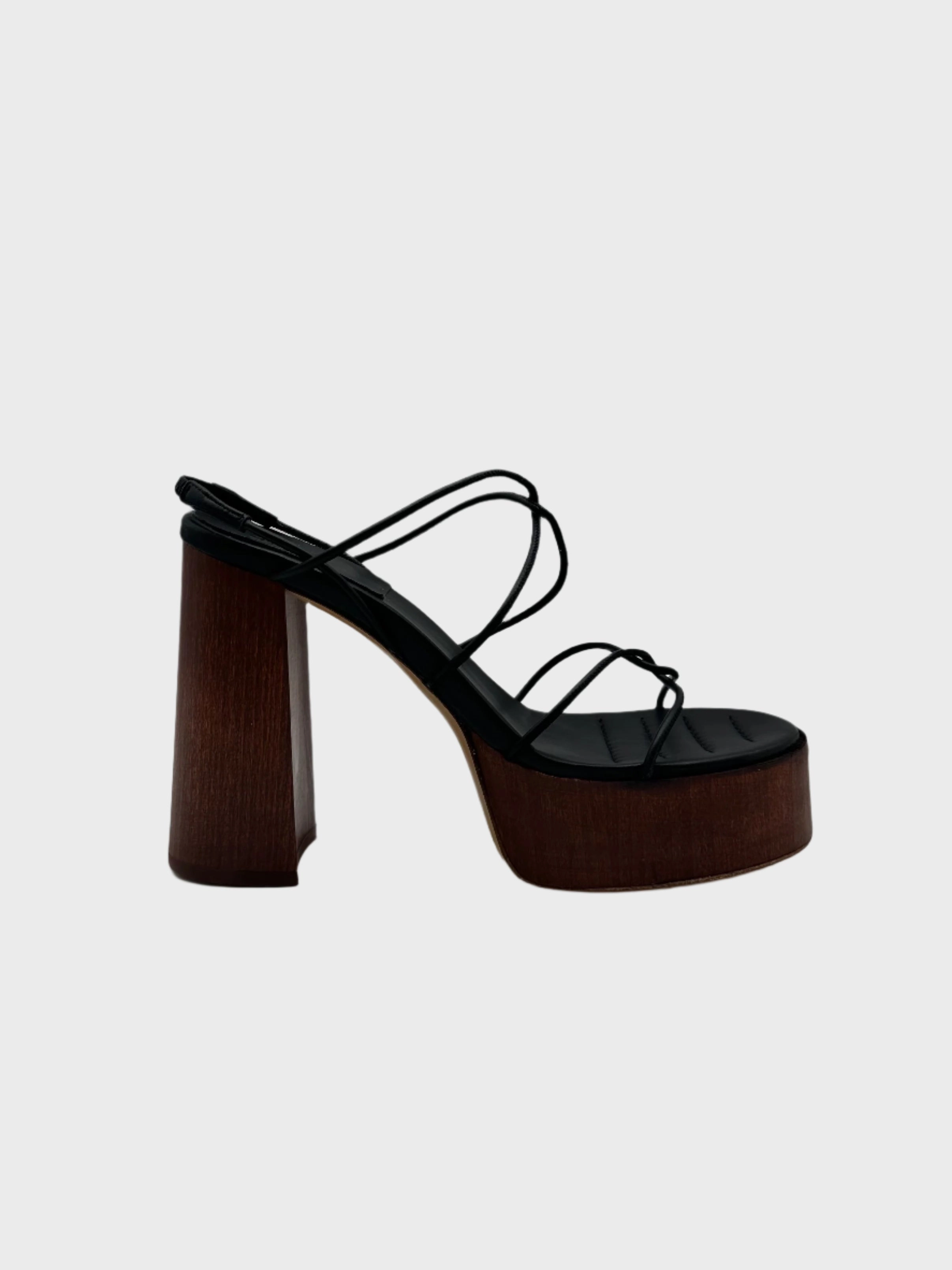 queenspark new arrivals truworths new arrivals ladies Sandali Con Tacco In Legno E Listini Sottili Neri new nike releases