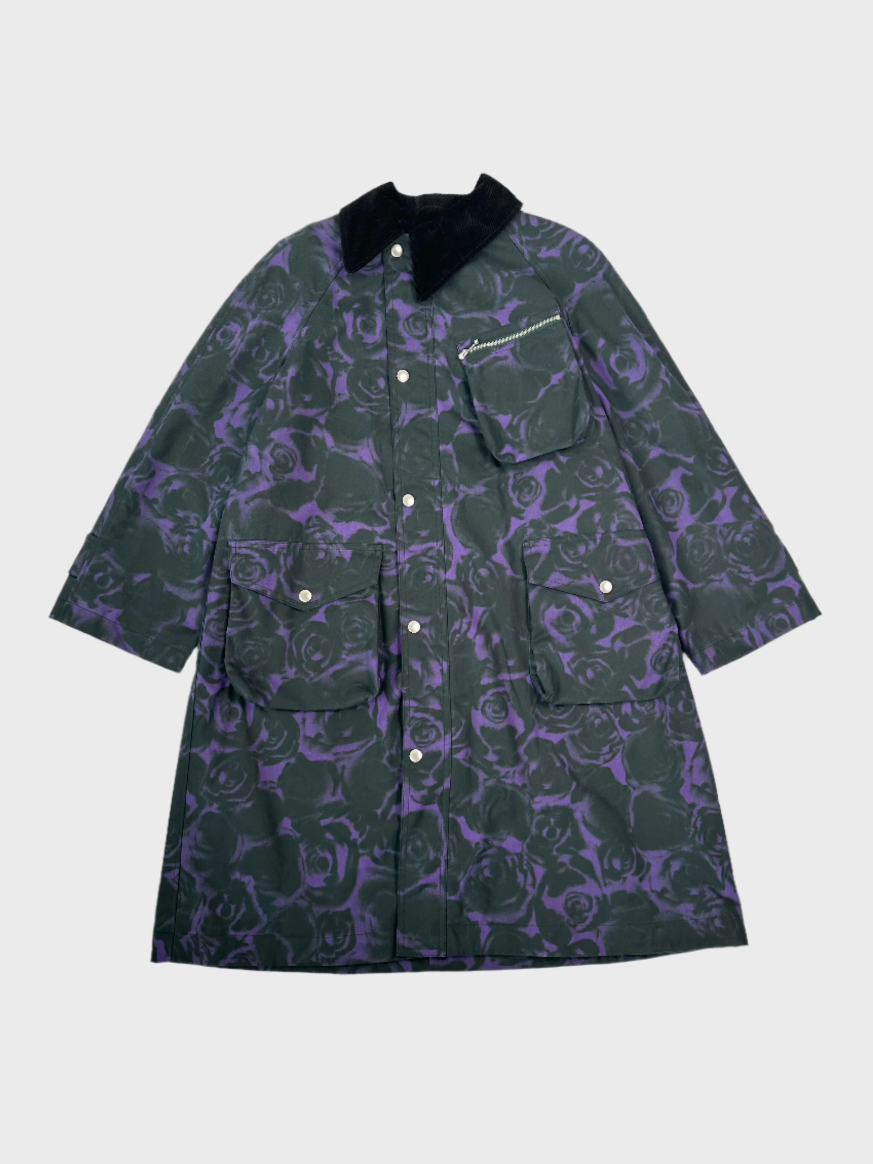 miladys dresses new arrivals plus size Cappotto In Tela Tecnica Con Stampa Rose E Colletto In Velluto Nero new era collection desray new arrivals ladies